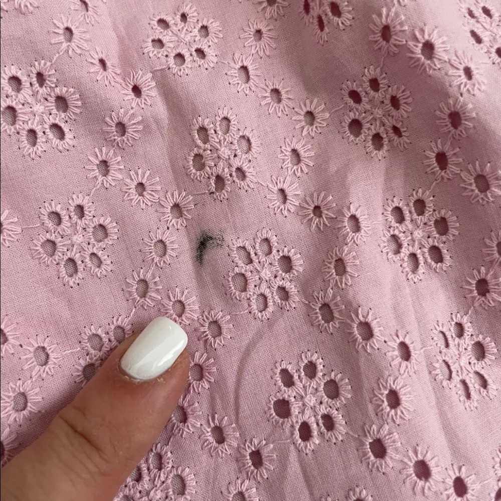 Rachel Parcell Front Button Eyelet Skirt XL NWT Pink - Picture 4 of 5